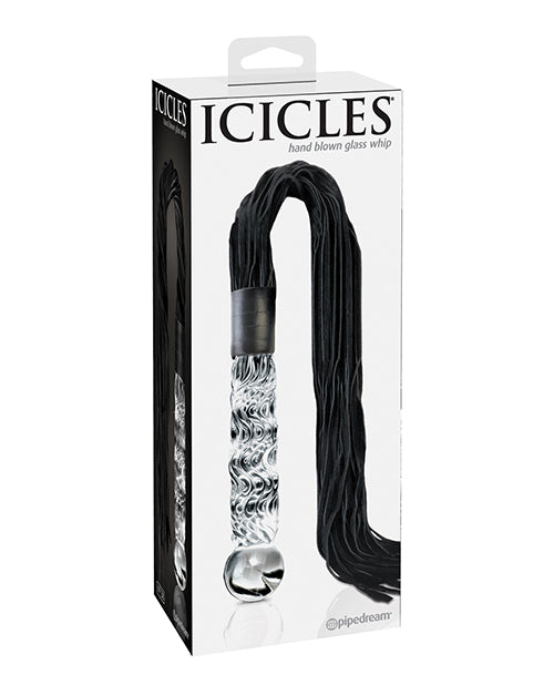 Icicles Icicles No. 38 Hand Blown Glass Handled Whip - Clear