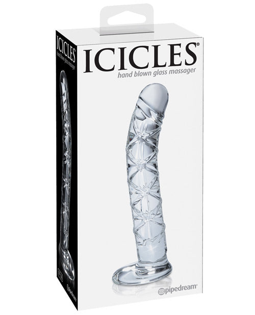 Icicles Icicles No. 60 Hand Blown Glass G Spot Dong - Clear