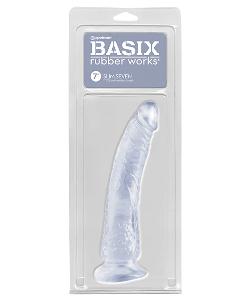 Basix Rubber Works Basix Rubber Works 7" Slim Dong - Clear