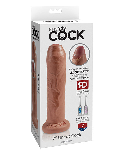 King Cock King Cock 7" Uncut Dildo - Tan