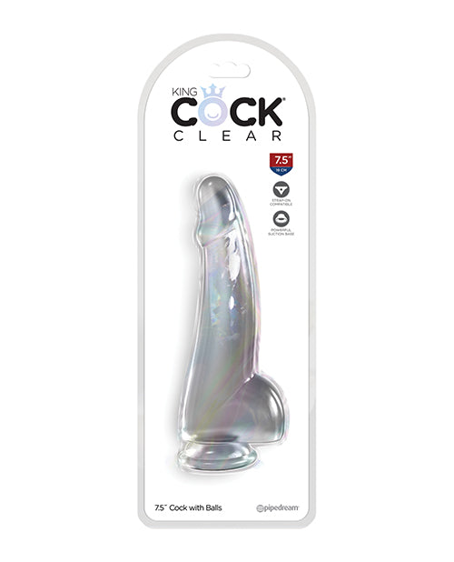 King Cock King Cock Clear 7.5" Cock w/Balls - Clear