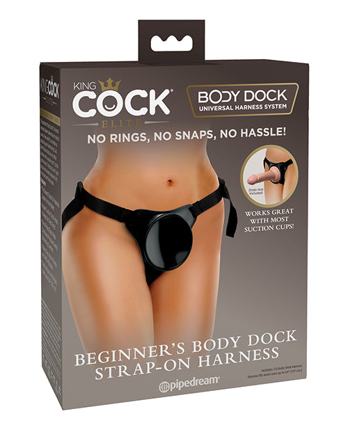 King Cock Elite King Cock Elite Beginner's Body Dock Strap On Harness - Black