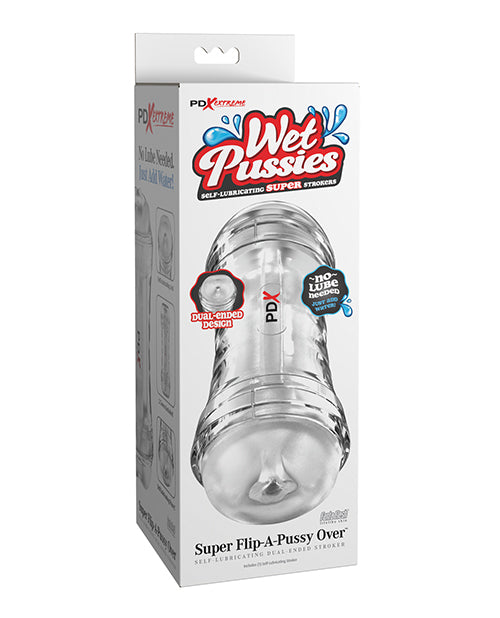 Not Regular Toys PDX Extreme Wet Pussies Super Flip-A-Pussy Over Self-Lubricating Stroker - Frosted