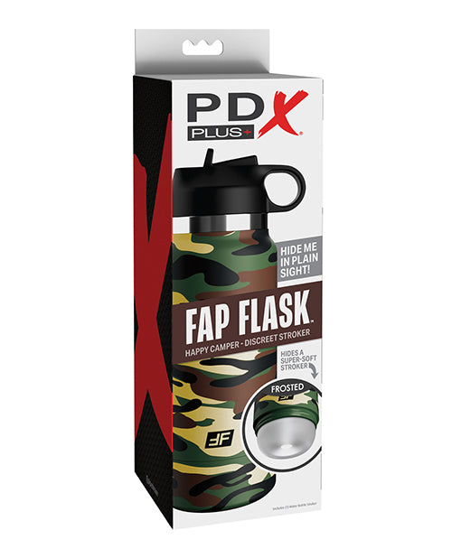 PDX Plus PDX Plus Fap Flask Happy Camper Stroker - Frosted/Camo