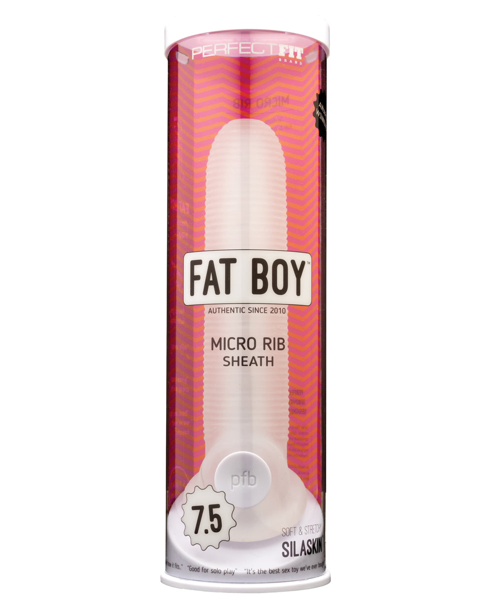 Perfect Fit Perfect Fit Fat Boy Micro Ribbed Sheath 7.5" - Clear