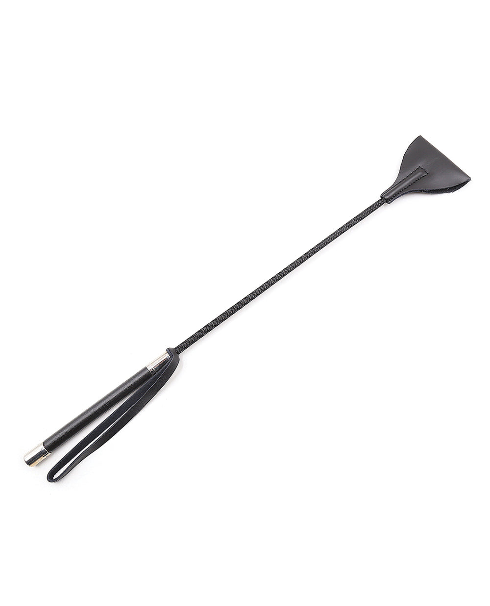 Plesur Plesur 21" Wide Tip Leather Crop - Black