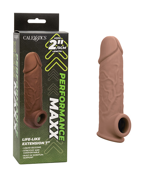 Performance Maxx Performance Maxx Life-Like 7" Penis Extension - Brown