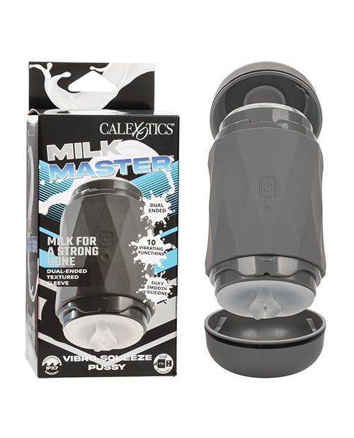 Milk Master Milk Master Vibro Squeeze Pussy Stroker - Black