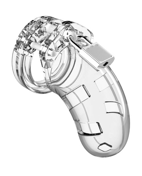 Man Cage Shots Man Cage Chastity 3.5" Cock Cage Model 1 - Clear