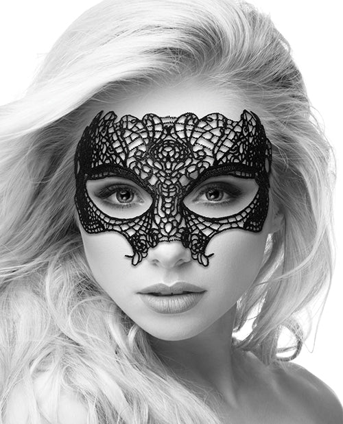 Ouch Shots Ouch Black & White Lace Eye Mask - Princess Black