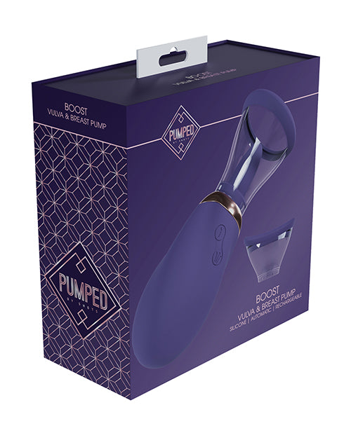 Shots Shots Pumped Boost Rechargeable Vulva & Breast Pump - Purple