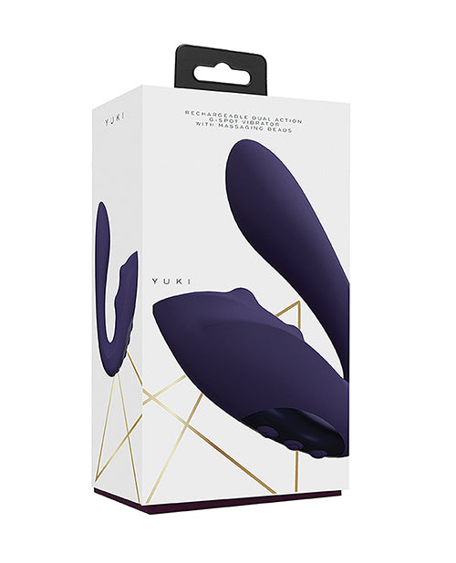 Vive Shots Yuki Dual Action G-Spot Vibrator w/Massaging Beads - Purple