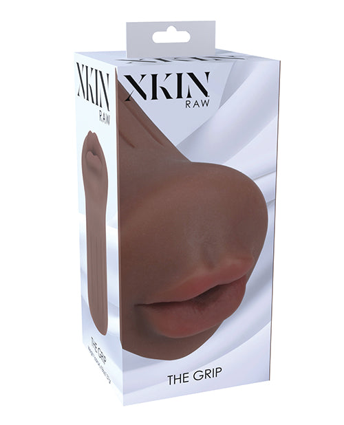 Not Regular Toys Shots Xkin RAW The Grip Small Masturbator - Brown