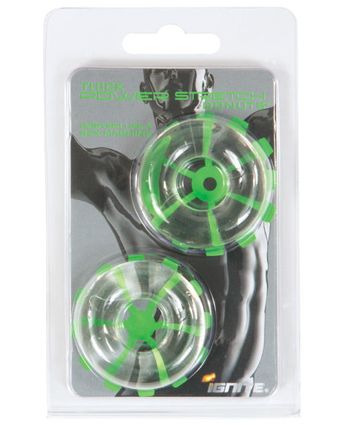 Ignite Ignite Thick Power Stretch Donuts - Clear Pack of 2