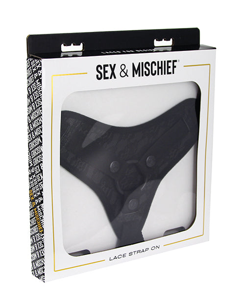 Sincerely Sincerely Lace Strap-On - Black