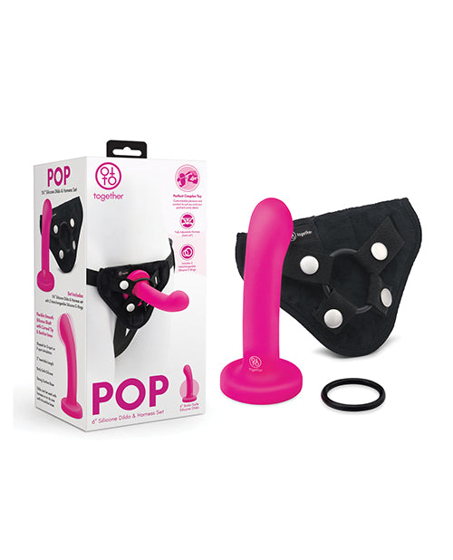 Not Regular Toys Together Pop 5.5 Silicone Dildo & Harness Set