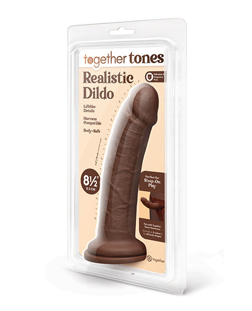 Not Regular Toys Together 8.5" Realistic Dildo - Dark