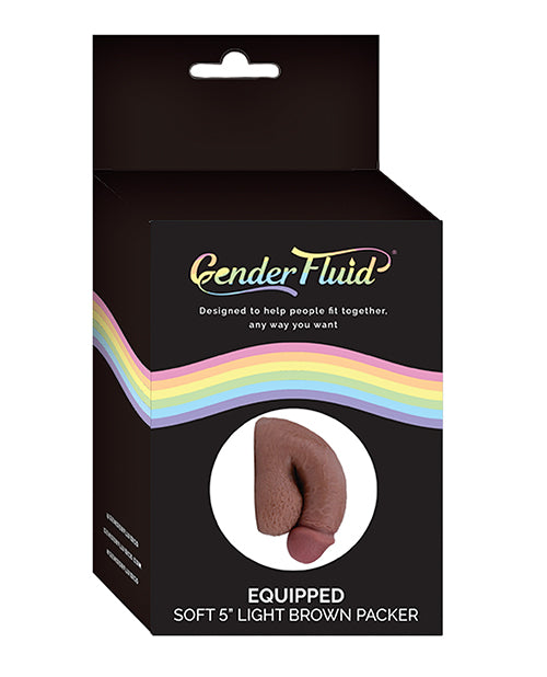 Gender Fluid Gender Fluid 5" Equipped Soft Packer - Light Brown