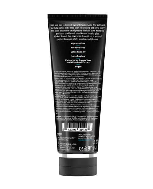 Wicked Sensual Care Wicked Sensual Care Jelle Water Based Anal Lubricant - 8 oz Fragrance Free