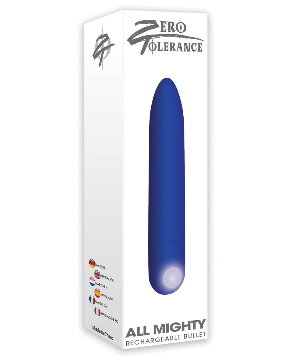 Zero Tolerance Zero Tolerance All Mighty Rechargeable Bullet - Blue