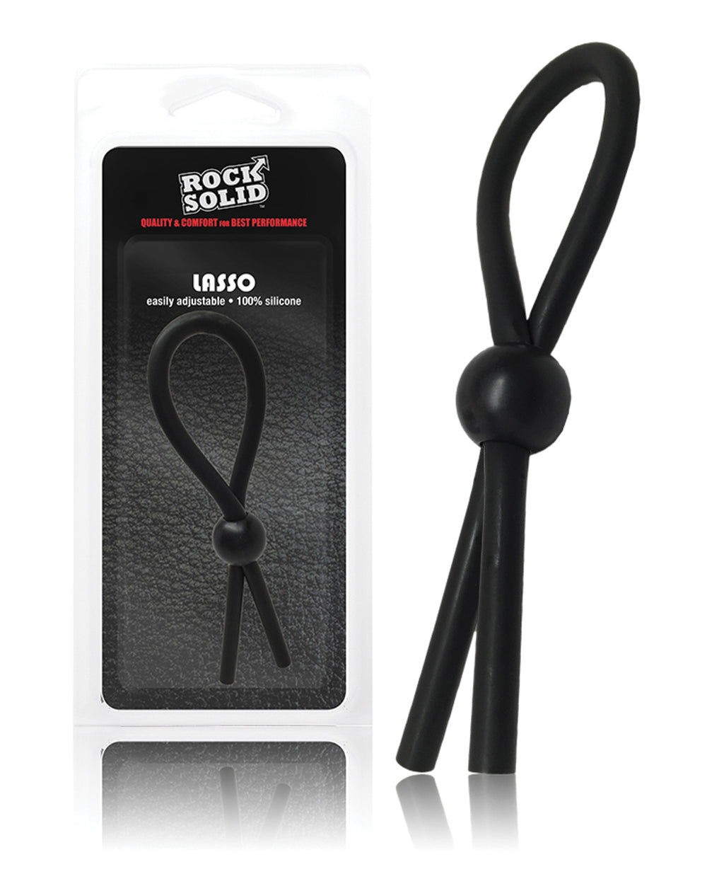 Rock Solid Rock Solid Lasso Single Adjustable Lock Black Silicone