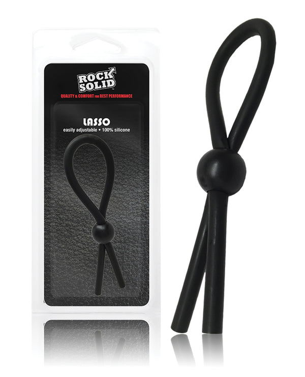 Rock Solid Rock Solid Lasso Single Adjustable Lock Black Silicone