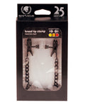 Spartacus Spartacus Blackline Broad Tip Adjustable Nipple Clamps w/Chain - Black