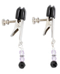 Spartacus Spartacus Adjustable Broad Tip Nipple Clamps w/Purple Beads - Image 2
