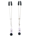 Spartacus Spartacus Adjustable Tweezer Nipple Clamps w/Purple Beads - Image 2
