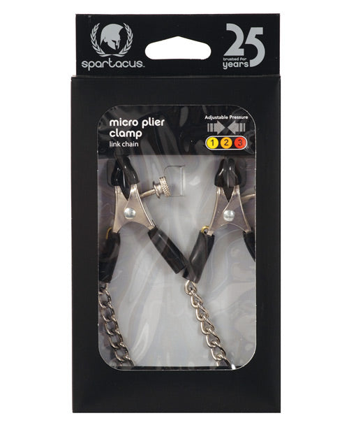 Spartacus Spartacus Adjustable Micro Plier Nipple Clamps w/Link Chain