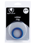 Spartacus Spartacus 1.25" Rubber Cock Ring - Blue