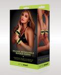 WhipSmart Glow in the Dark Deluxe Detachable Buckle Cuffs - Green