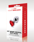 WhipSmart WhipSmart Heartbreaker 2.5" Heart Crystal Butt Plug - Red