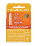 Trojan Trojan Ultra Ribbed Condoms - Box of 3 - Image 3