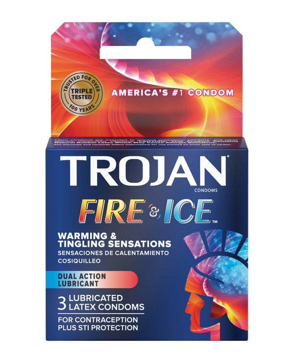Trojan Trojan Fire & Ice Condoms - Box of 3