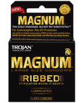 Trojan Trojan Magnum Ribbed Condoms - Box of 3