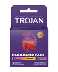 Trojan Trojan Pleasure Condoms - Asst. Box of 3