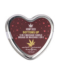 Earthly Body Earthly Body 2025 Valentines 3 in 1 Massage Heart Candle - 4.7 oz Bottom's Up - Image 2