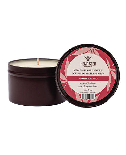 Earthly Body Earthly Body Summer 2025 3 in 1 Massage Candle - 6 oz Summer Fling
