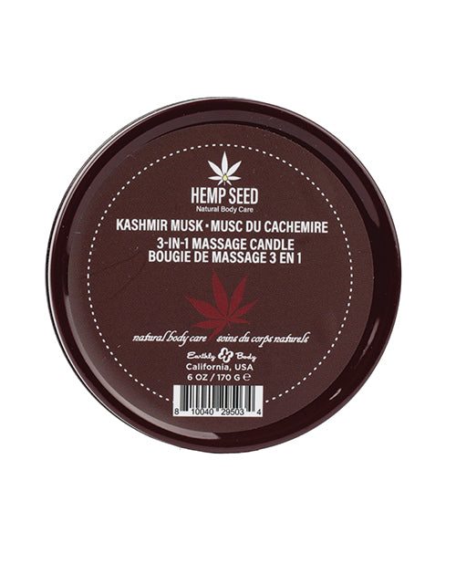 Earthly Body Earthly Body Suntouched Hemp Candle - 6 oz Round Tin Kashmir Musk