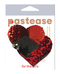 Pastease Pastease Color Changing Flip Sequins Hearts - Red/Black O/S