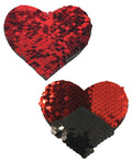 Pastease Pastease Color Changing Flip Sequins Hearts - Red/Black O/S - Image 2