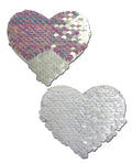 Pastease Pastease Color Changing Flip Sequins Heart - Pearl/White O/S - Image 2