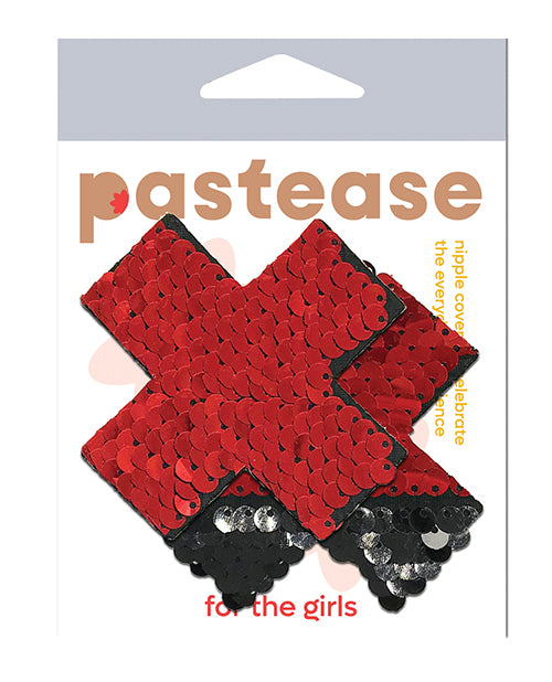 Pastease Pastease Color Changing Flip Sequins Cross - Red/Black O/S