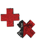 Pastease Pastease Color Changing Flip Sequins Cross - Red/Black O/S - Image 2