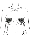 Pastease Pastease Premium Barbed Wire Heart Reflective - Black O/S - Image 3