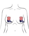 Pastease Pastease Premium Sparkling Stars & Strips USA Cowboy Boot - Red/White/Blue O/S - Image 3