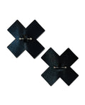 Pastease Pastease Pierced Liquid Black Cross w/Barbell Piercing - Black O/S - Image 3