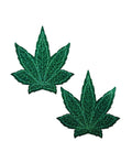Pastease Pastease Coverage Glitter Pot Leaf- Green O/S
