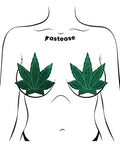 Pastease Pastease Coverage Glitter Pot Leaf- Green O/S - Image 3